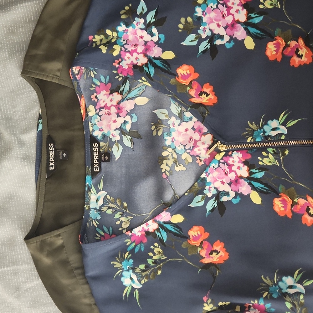 2 Express Gramercy Shirt with quarter gold zipper